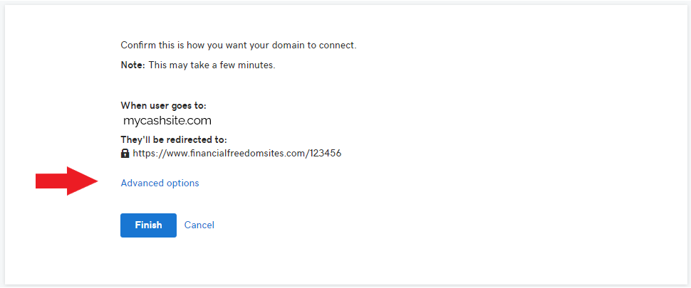 GoDaddy Forward to Any Site